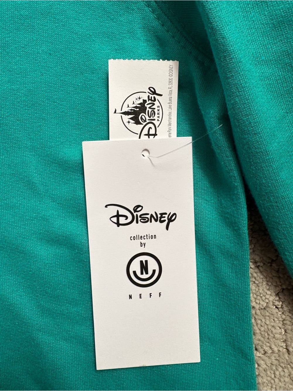 Neff Disney Aladdin Jasmine Teal Graphic Print Pullover Hoodie Women's M - Picture 5 of 7